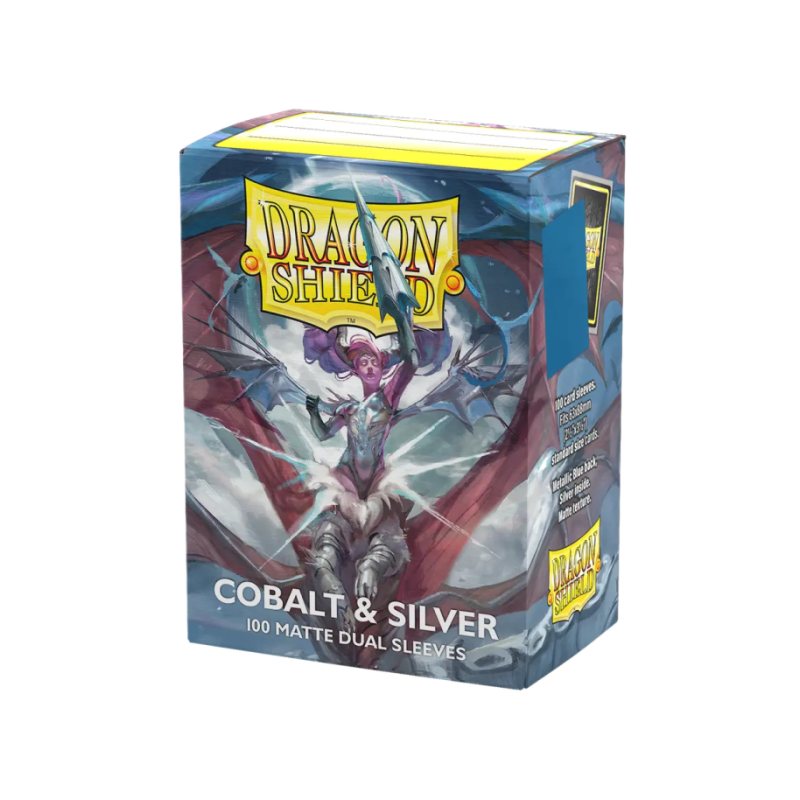 Dragon Shield - Standard Sleeves - Dual Matte - Cobalt Silver (100 Sleeves)