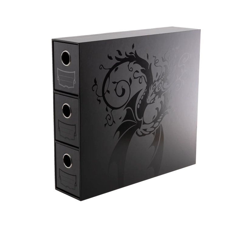 Dragon Shield - Fortress 3-Card Drawers Vertical - Black