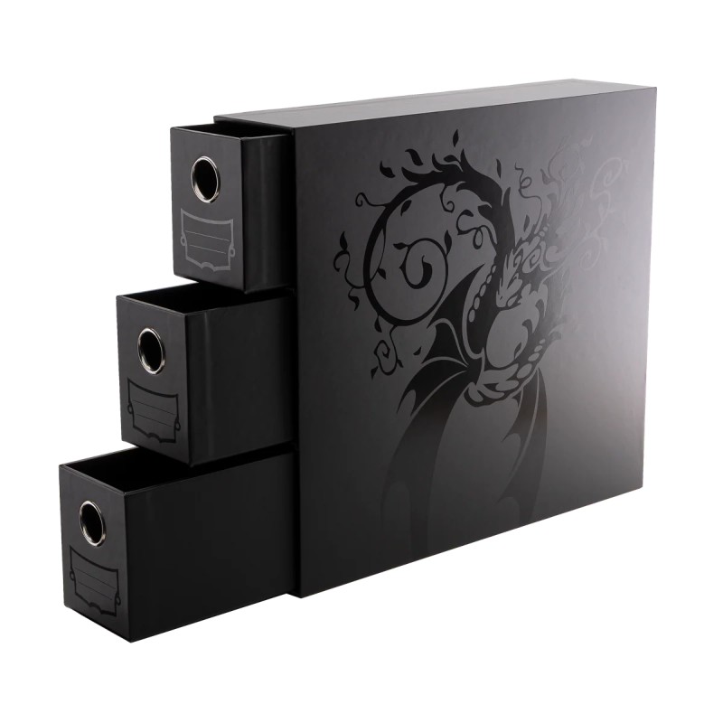 Dragon Shield - Fortress 3-Card Drawers Vertical - Black