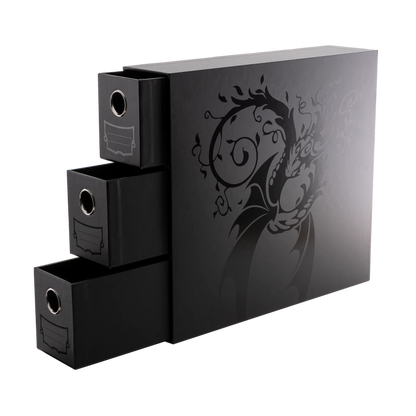 Dragon Shield - Fortress 3-Card Drawers Vertical - Black