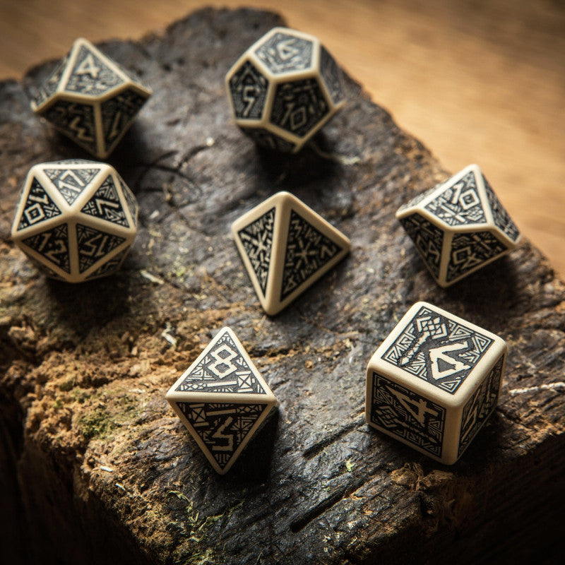 Dwarven Beige & Black Dice Set