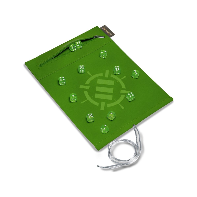 Enhance - Roll on a Scroll Dice Rolling Mat & 12pc 6 Sided Dice Set