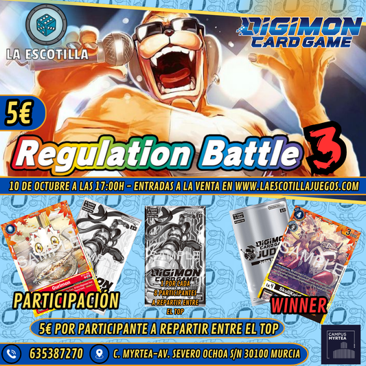 [EVENTO] Digimon Regulation Battle 3 - 10 de Octubre de 2025 a las 17:00H