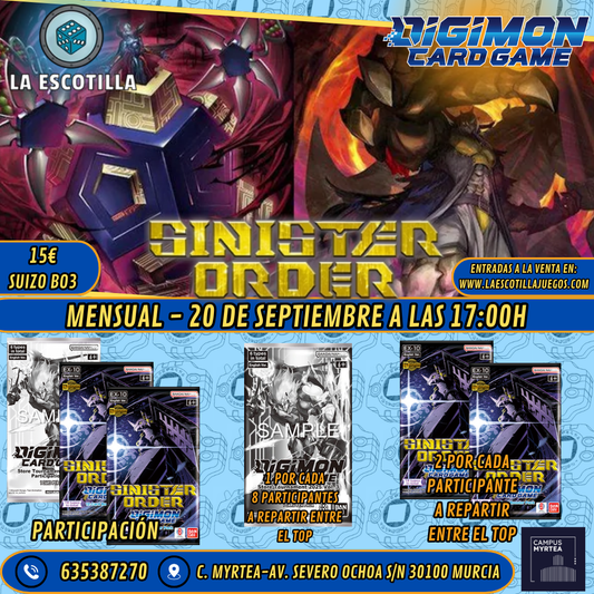 [EVENTO] Digimon TCG - Mensual EX10 Sinister Order - 20 de Septiembre a las 17:00h