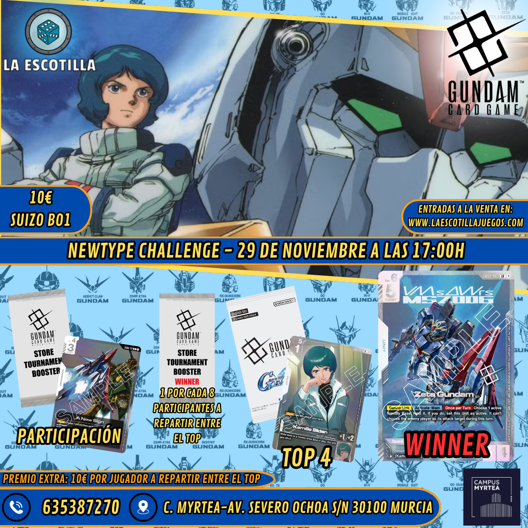 [EVENTO] Gundam TCG - Newtype Challenge 2 - 29 de Noviembre a las 17:00h