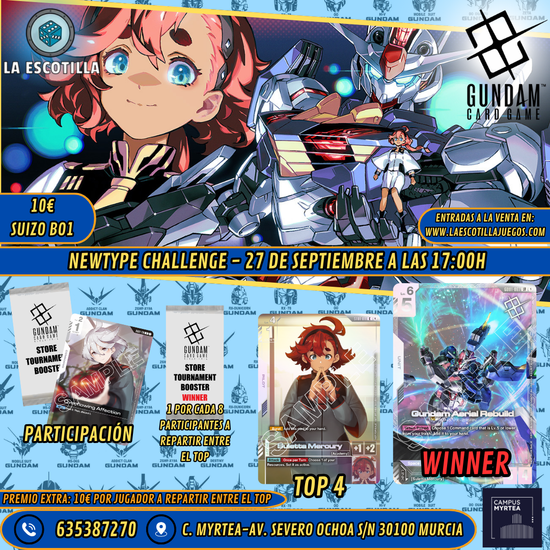 [EVENTO] Gundam TCG - Newtype Challenge - 27 de Septiembre a las 17:00h