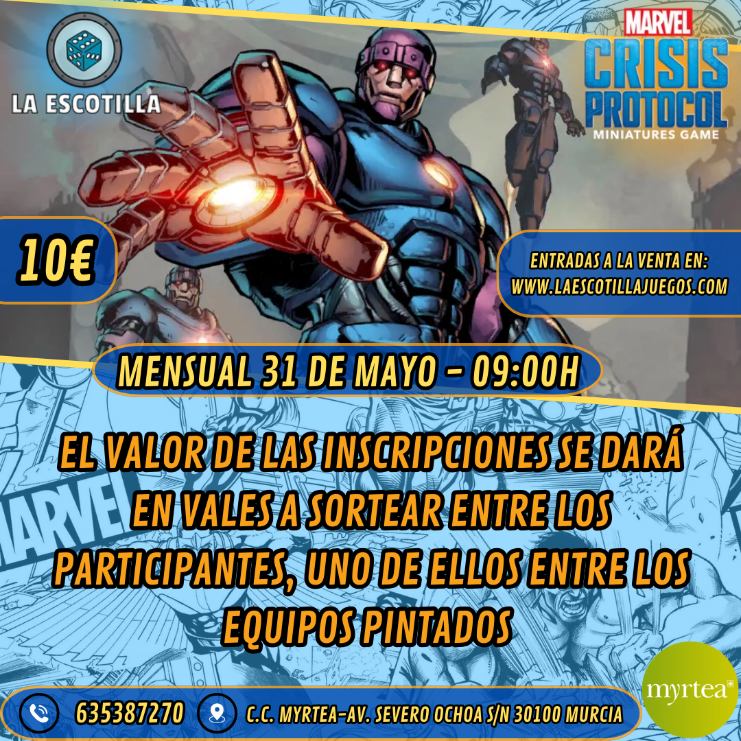 [EVENTO] Mensual Marvel Crisis Protocol - 31 de Mayo de 2025 - 09:00H