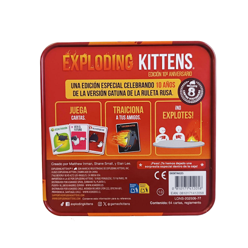 [PREPEDIDO] Exploding Kittens Edición 10º Aniversario