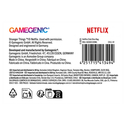 Gamegenic - Stranger Things - Hellfire Club Dice Bag