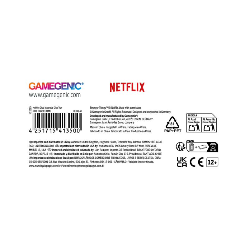 Gamegenic - Stranger Things - Hellfire Club Magnetic Dice Tray