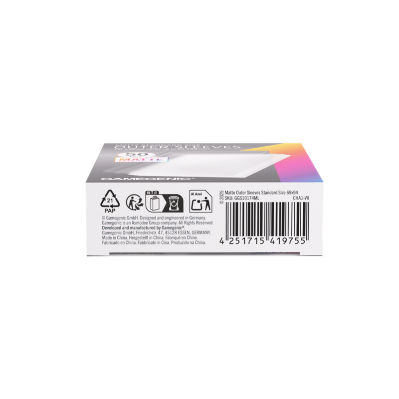 Gamegenic - Matte Outer Sleeves Standard Size 69x94