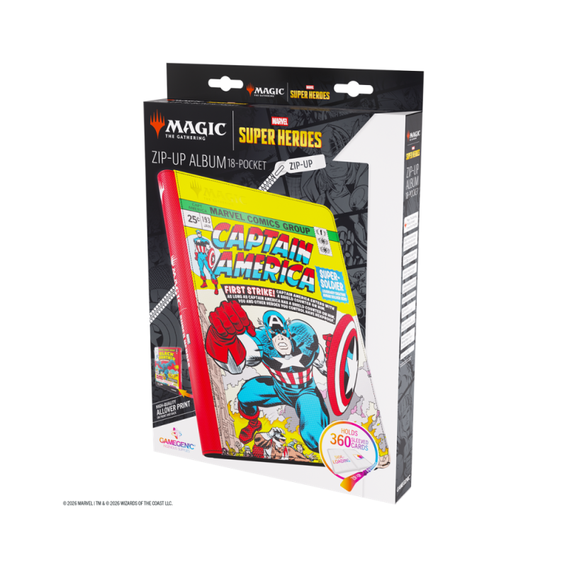 Gamegenic - Magic: The Gathering - Zip-Up Album 18-Pocket - Captain America/Black Panther