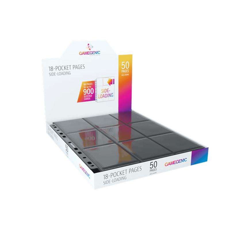 Gamegenic - 18-Pocket Pages Side-Loading Negro (50 páginas)