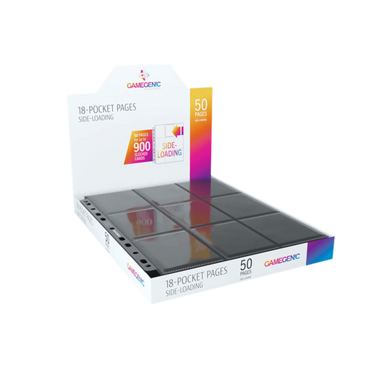 Gamegenic - 18-Pocket Pages Side-Loading Negro (50 páginas)