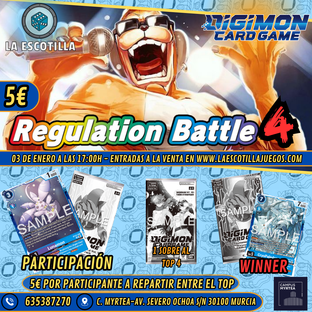 [EVENTO] Digimon - Regulation Battle 4 - 3 de Enero a las 17:00H