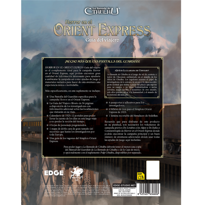 [PREPEDIDO] La llamada de Cthulhu - Horror en el Orient Express - Guía del viajero