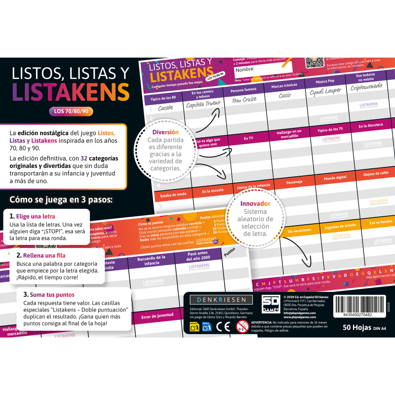 Listos, Listas y Listakens - Los 70/80/90