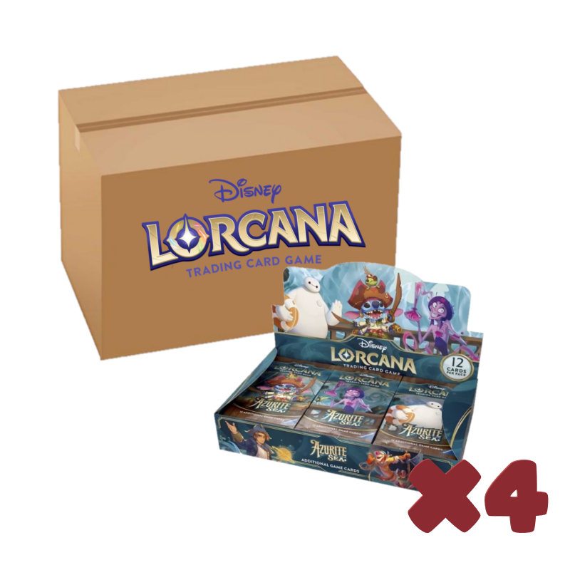 Disney Lorcana - Azurite Sea - Case completa (4 cajas de sobres) La Escotilla Disney Lorcana - Azurite Sea - Case completa (4 cajas de sobres) La Escotilla