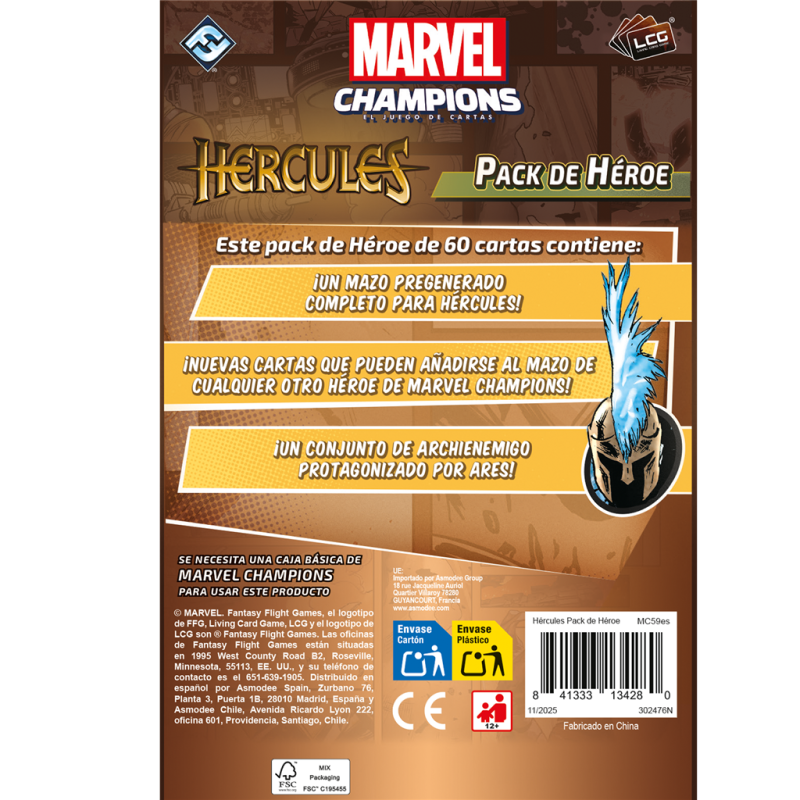 [PREPEDIDO] Marvel Champions: Hércules - Pack de Héroe