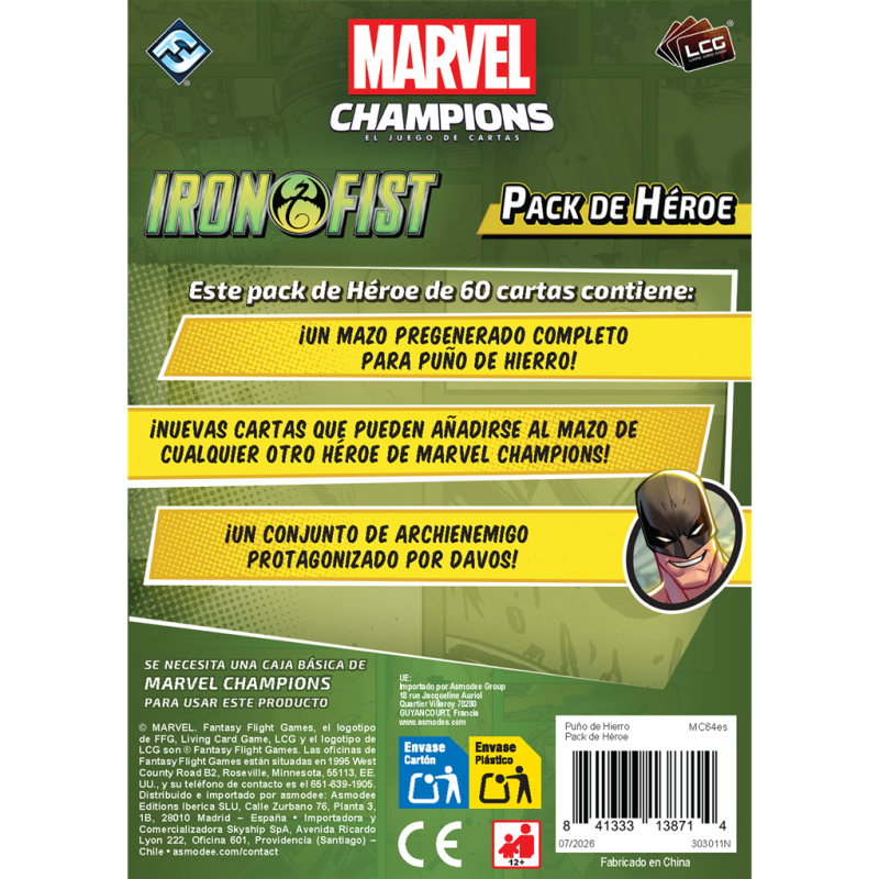 [PREPEDIDO] Marvel Champions: Iron Fist - Pack de Héroe