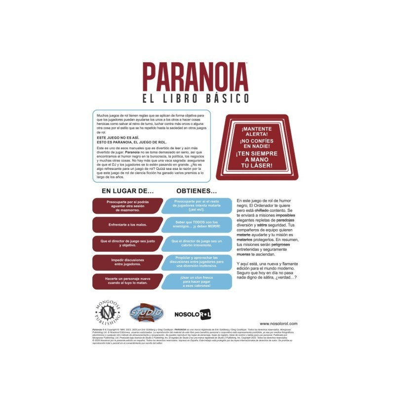Paranoia: El Libro Básico