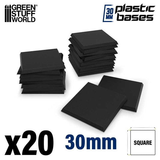 Peanas de plástico negras - Cuadradas 30 mm