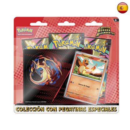 Pokémon TCG - Héroes Ascendentes colección con pegatinas (Español)