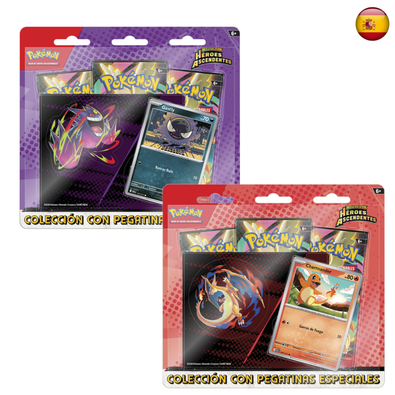 Pokémon TCG - Héroes Ascendentes colección con pegatinas (Español)