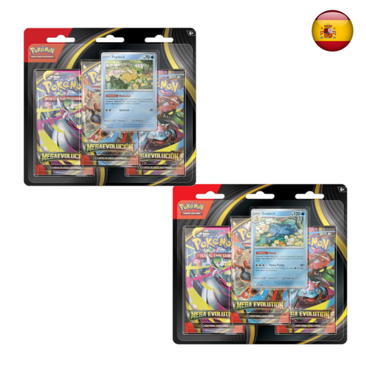 Pokémon TCG - Megaevolución 3-pack blister (Español)