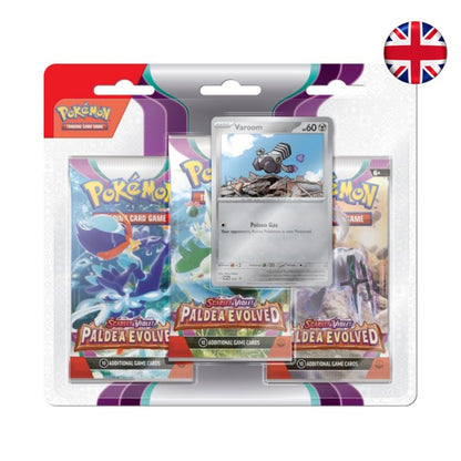 Pokémon TCG - Paldea Evolved 3-pack blister (Inglés)