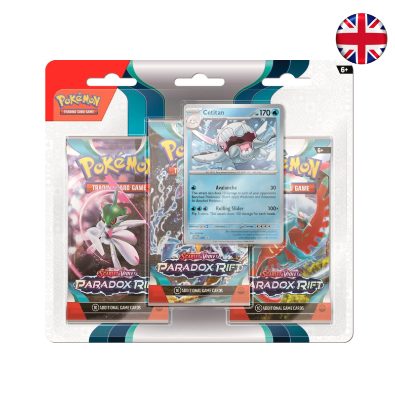 Pokémon TCG - Paradox Rift 3-pack blister (Inglés)