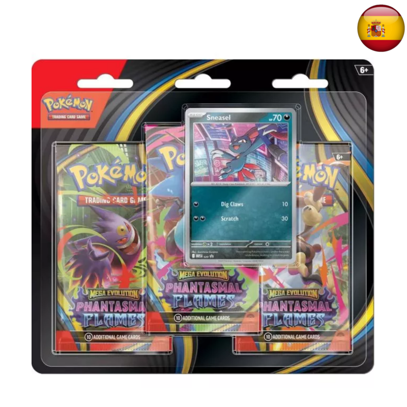 Pokémon TCG - Fuegos Fantasmales 3-pack blister (Español)