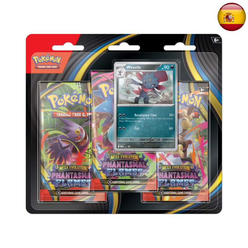 Pokémon TCG - Fuegos Fantasmales 3-pack blister (Español)