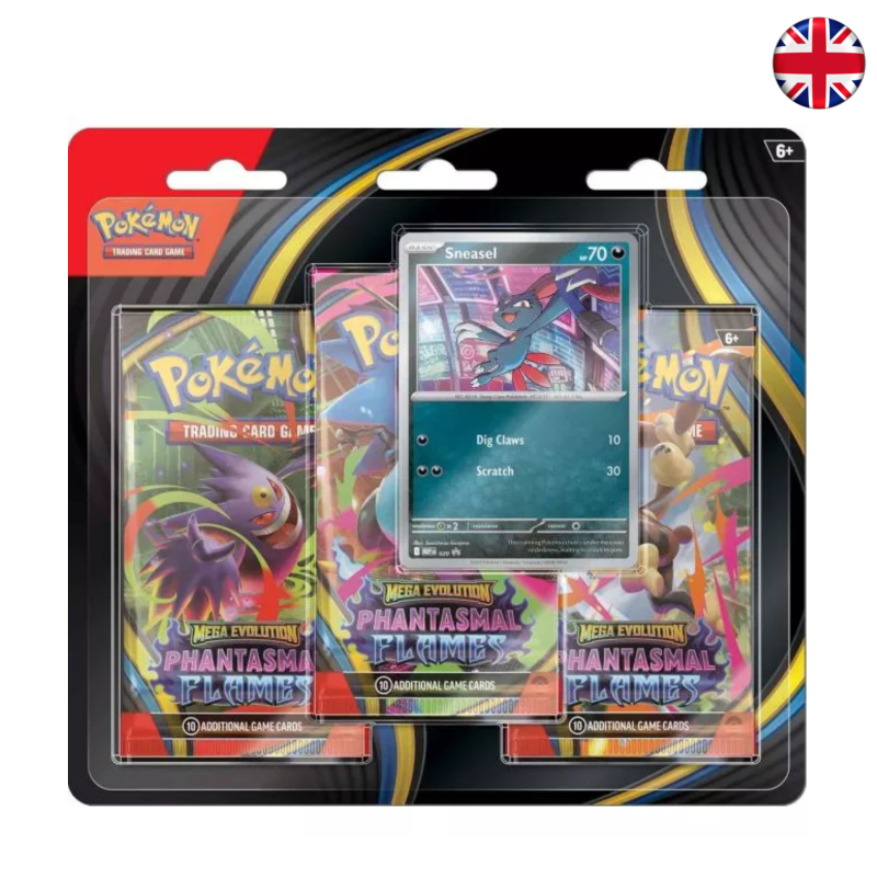 Pokémon TCG - Phantasmal Flames 3-pack blister (Inglés)