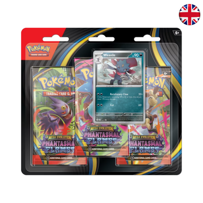 Pokémon TCG - Phantasmal Flames 3-pack blister (Inglés)