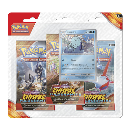 Pokémon TCG - Chispas Fulgurantes Blister de 3 Sobres  (Español)