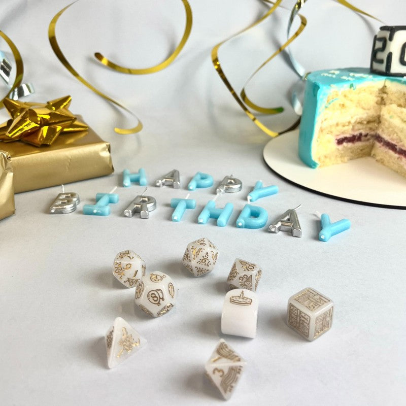 Q WORKSHOP 20 years: Happy Birthday Dice Set