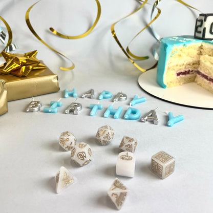 Q WORKSHOP 20 years: Happy Birthday Dice Set