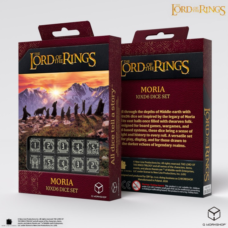 The Lord of the Rings: Moria 10xD6 Glow in the dark Dice Set