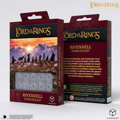 The Lord of the Rings: Rivendell 10xD6 Dice Set - Stone
