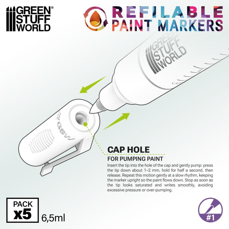 Rotuladores recargables - nº1: Detalle