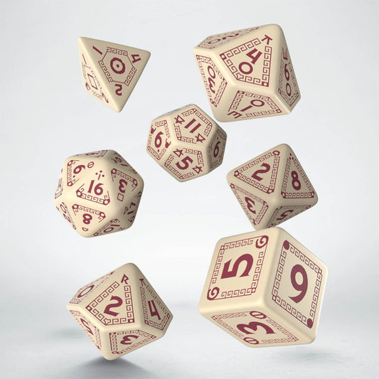 RuneQuest Beige & burgundy Dice Set