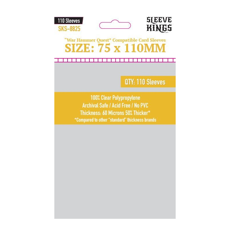 Sleeve Kings - "War Hammer Quest" Compatible Sleeves (75x110mm)