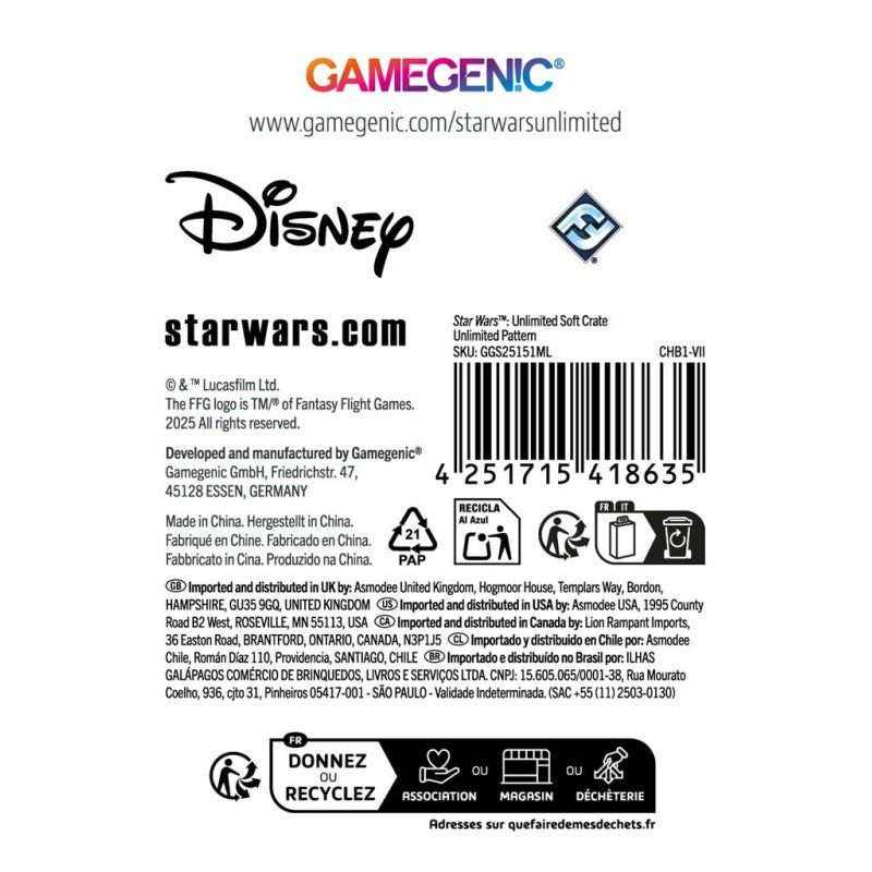 [PREPEDIDO] Gamegenic - Star Wars Unlimited - Soft Crate Unlimited Pattern