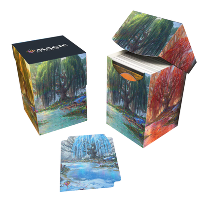 UP 100+ Deck Box - MTG Bloomburrow - Season Lands: Three Tree City