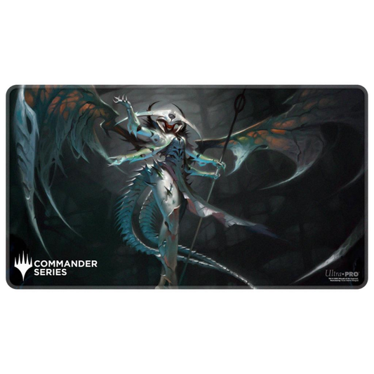 UP Black Stitched Playmat - Magic: The Gathering: Commander Series - Atraxa, la Voz de los Pretores