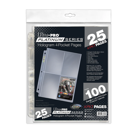 Ultra Pro - 4-Pocket pages for oversized cards pack (25 hojas)