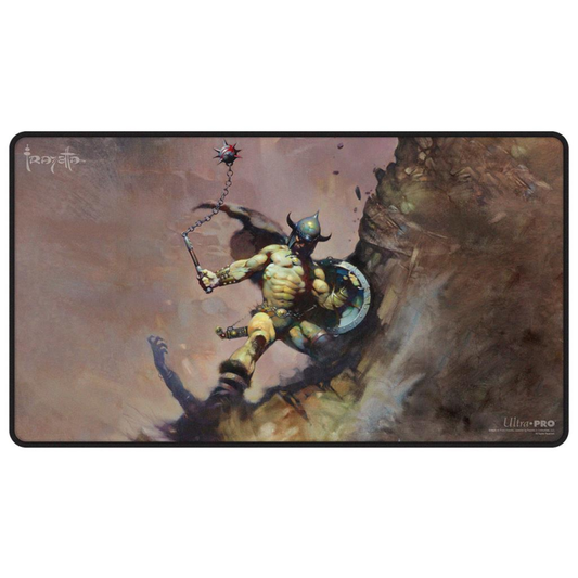UP Black Stitched Playmat - Frank Frazetta - Warrior with Ball and Chain