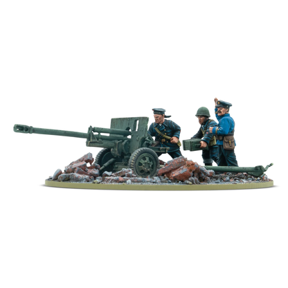 ZiS-3 DIvisional Gun with Soviet Naval Brigade Crew
