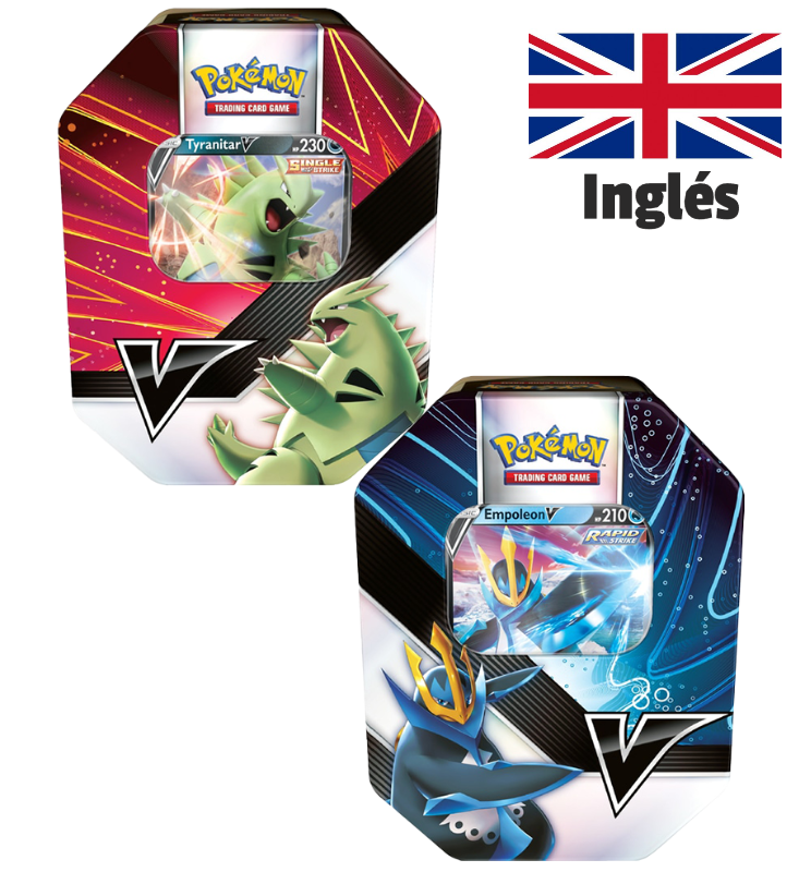 Pokémon TCG - Tins V Strikers: Tyranitar V / Empoleon V (Inglés)